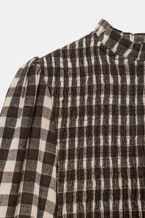 Smocked Cotton Shirt