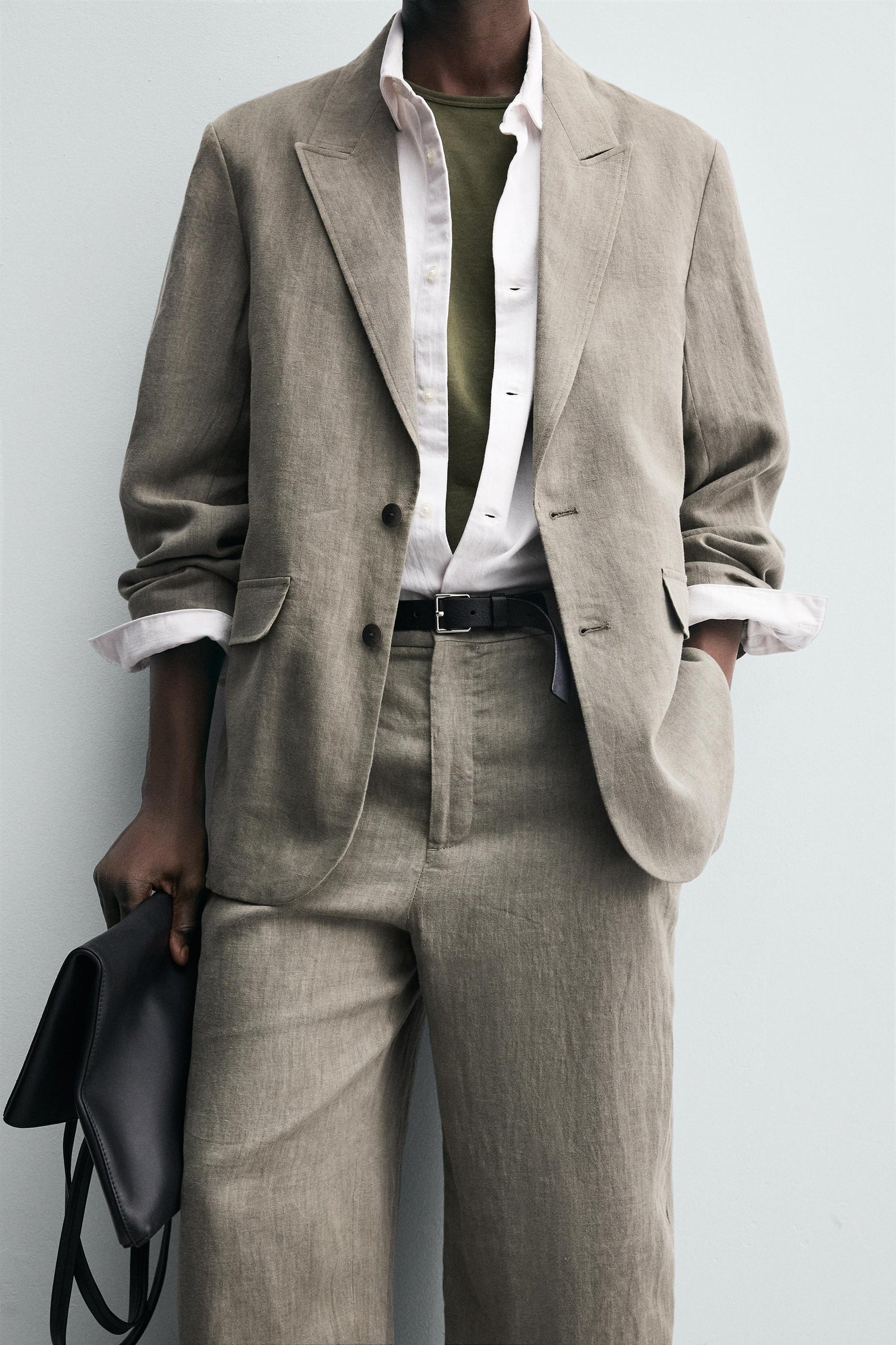 100% WASHED LINEN SUIT TROUSERS - Image 5