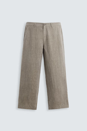 100% WASHED LINEN SUIT TROUSERS - Image 7