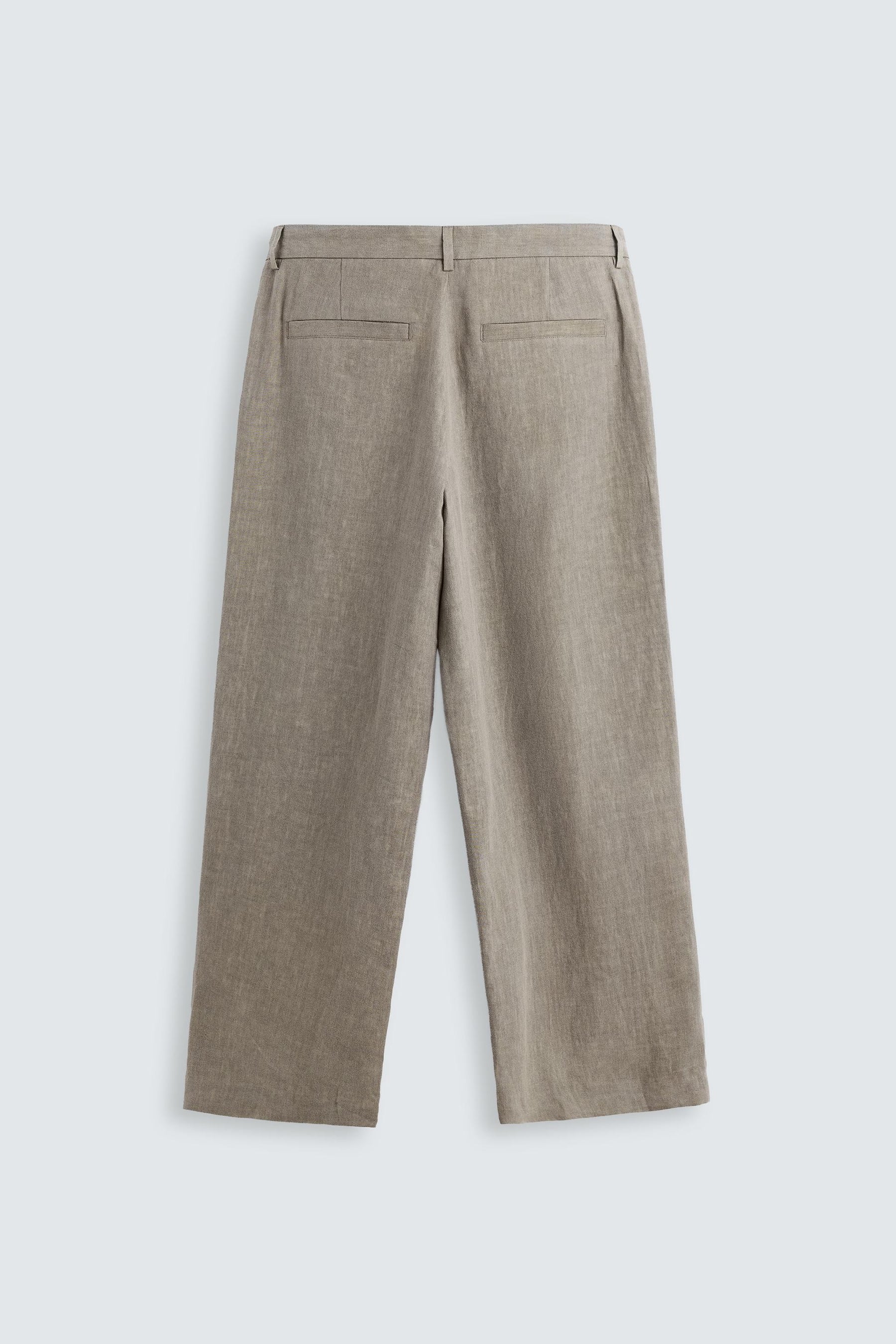 100% WASHED LINEN SUIT TROUSERS - Image 8