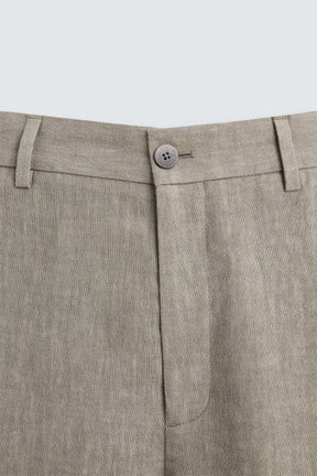 100% WASHED LINEN SUIT TROUSERS - Image 9