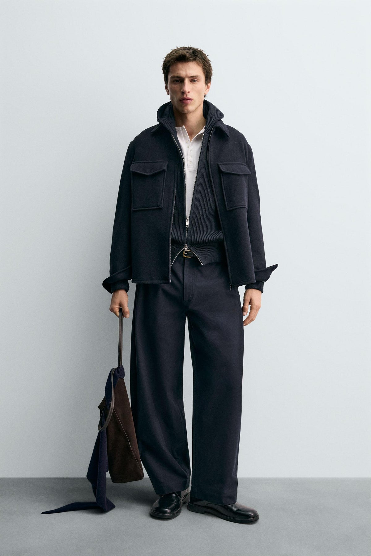 REGULAR FIT WOOL OVERSHIRT - Image 1