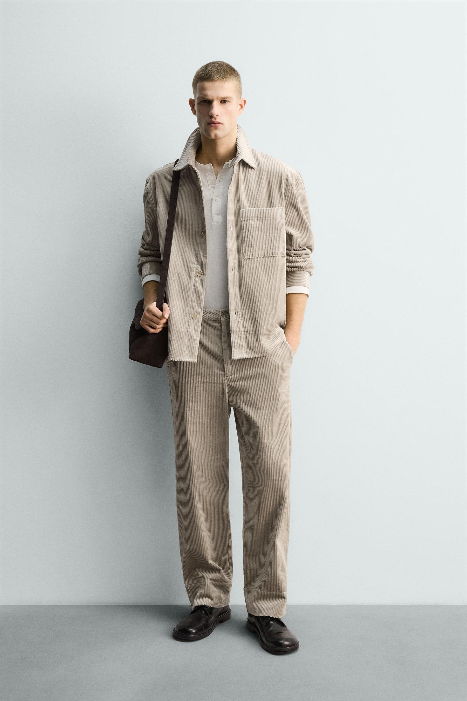 RELAXED FIT CORDUROY OVERSHIRT - Image 1