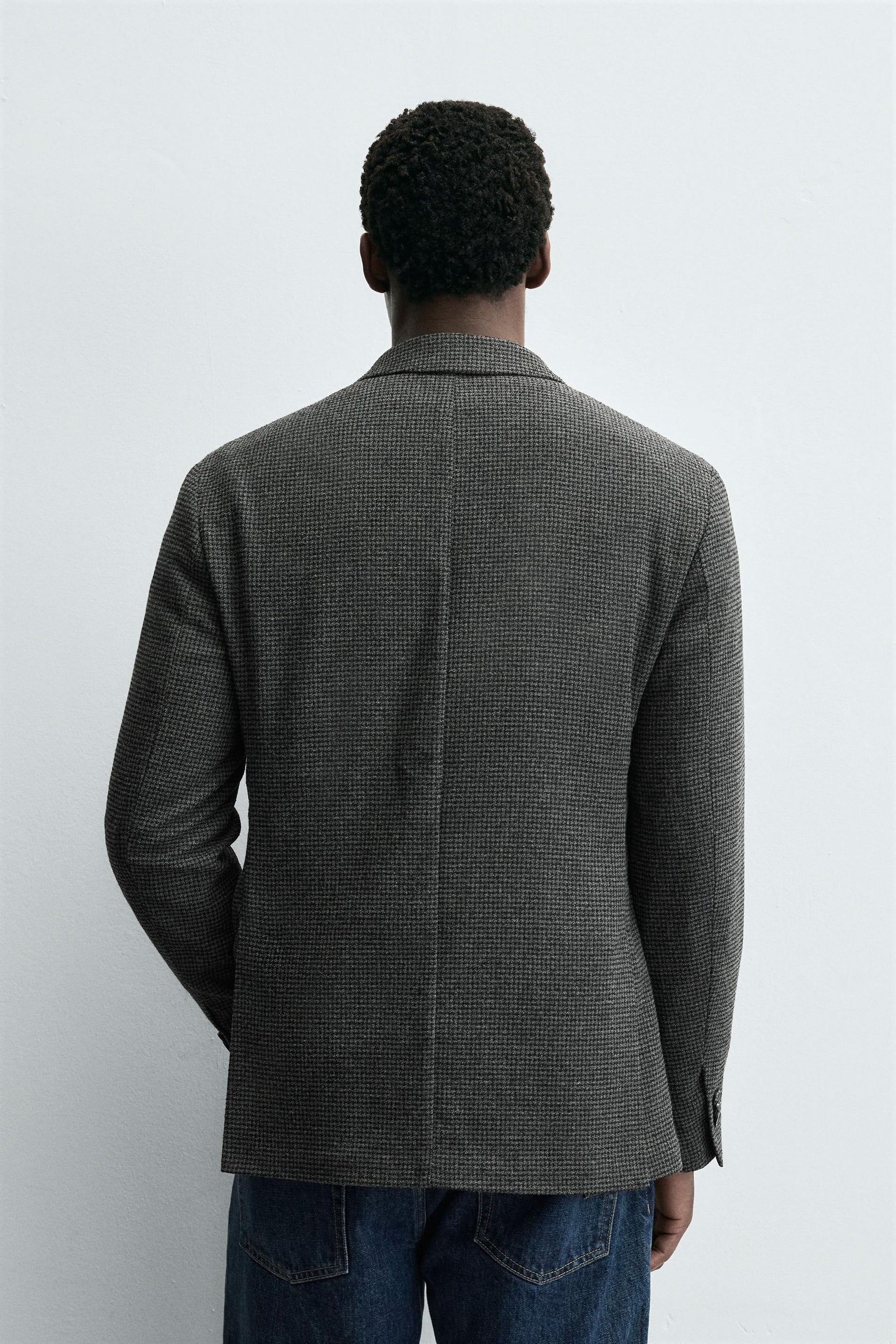 HOUNDSTOOTH TEXTURED BLAZER - Image 3