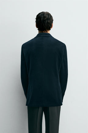 REGULAR FIT VELVET BLAZER - Image 3