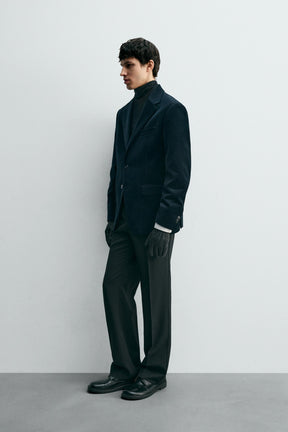 REGULAR FIT VELVET BLAZER - Image 4