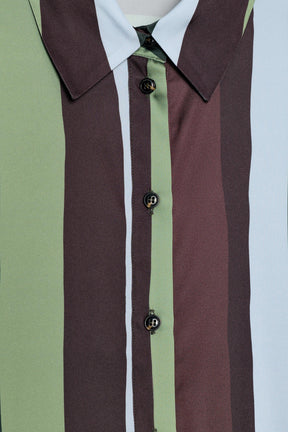 Striped Satin Blouse