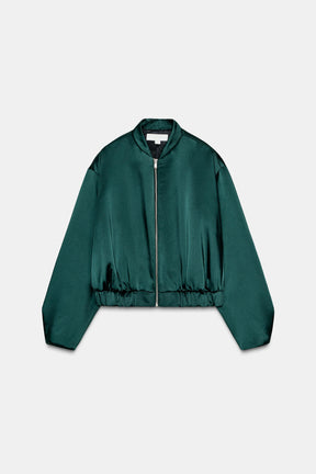 Satin Bomber Jacket