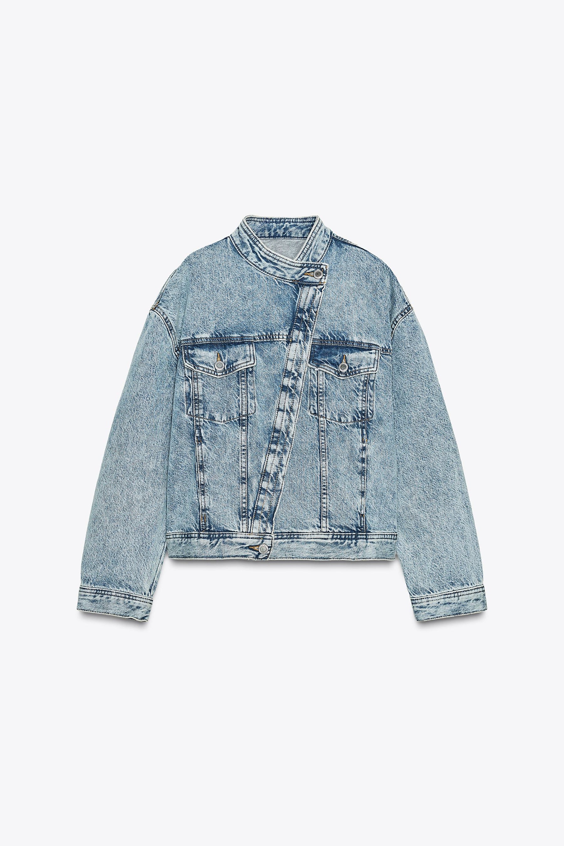ZW COLLECTION DOUBLE-BREASTED DENIM JACKET - Image 5