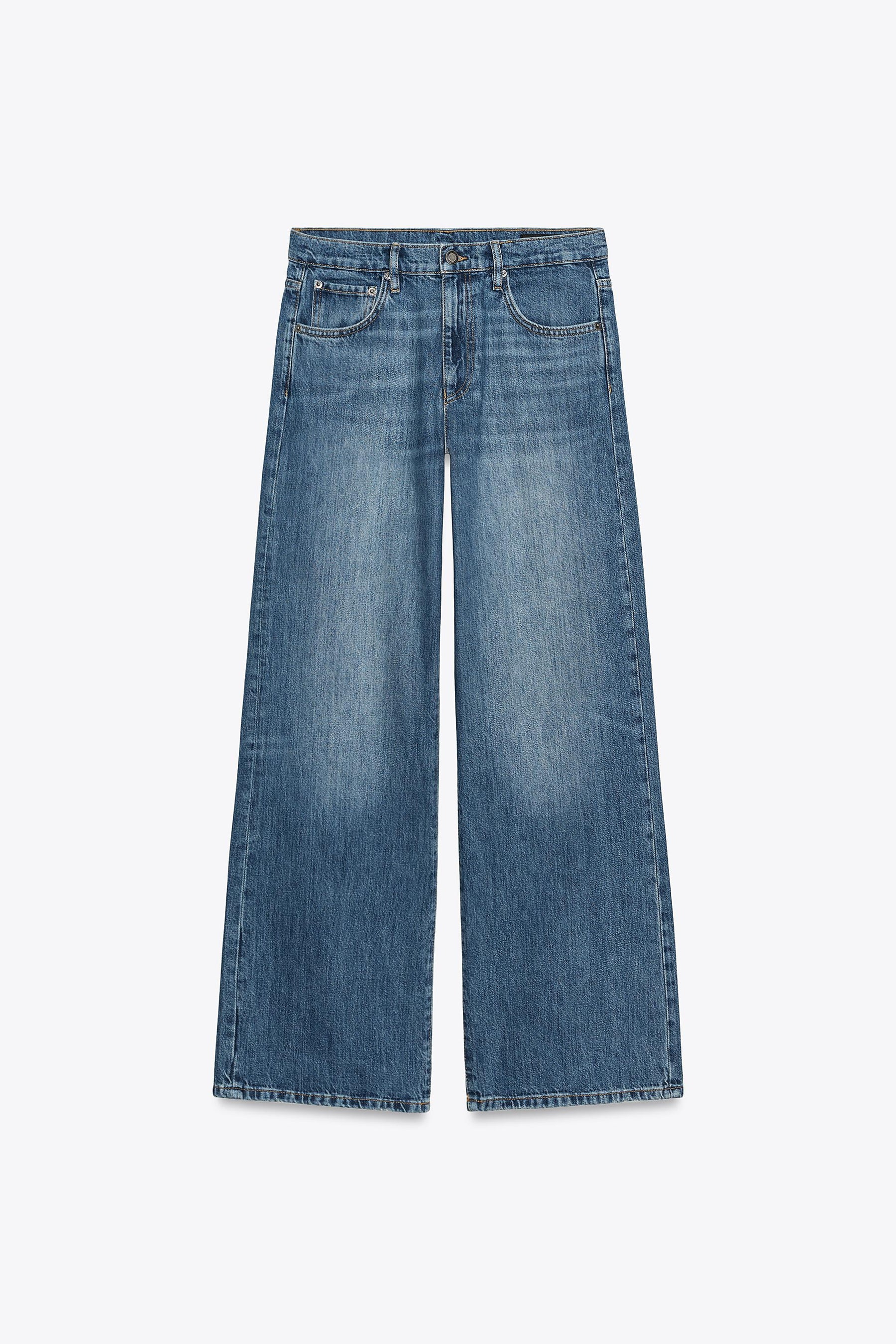 Wide-Leg Low-Rise Jeans