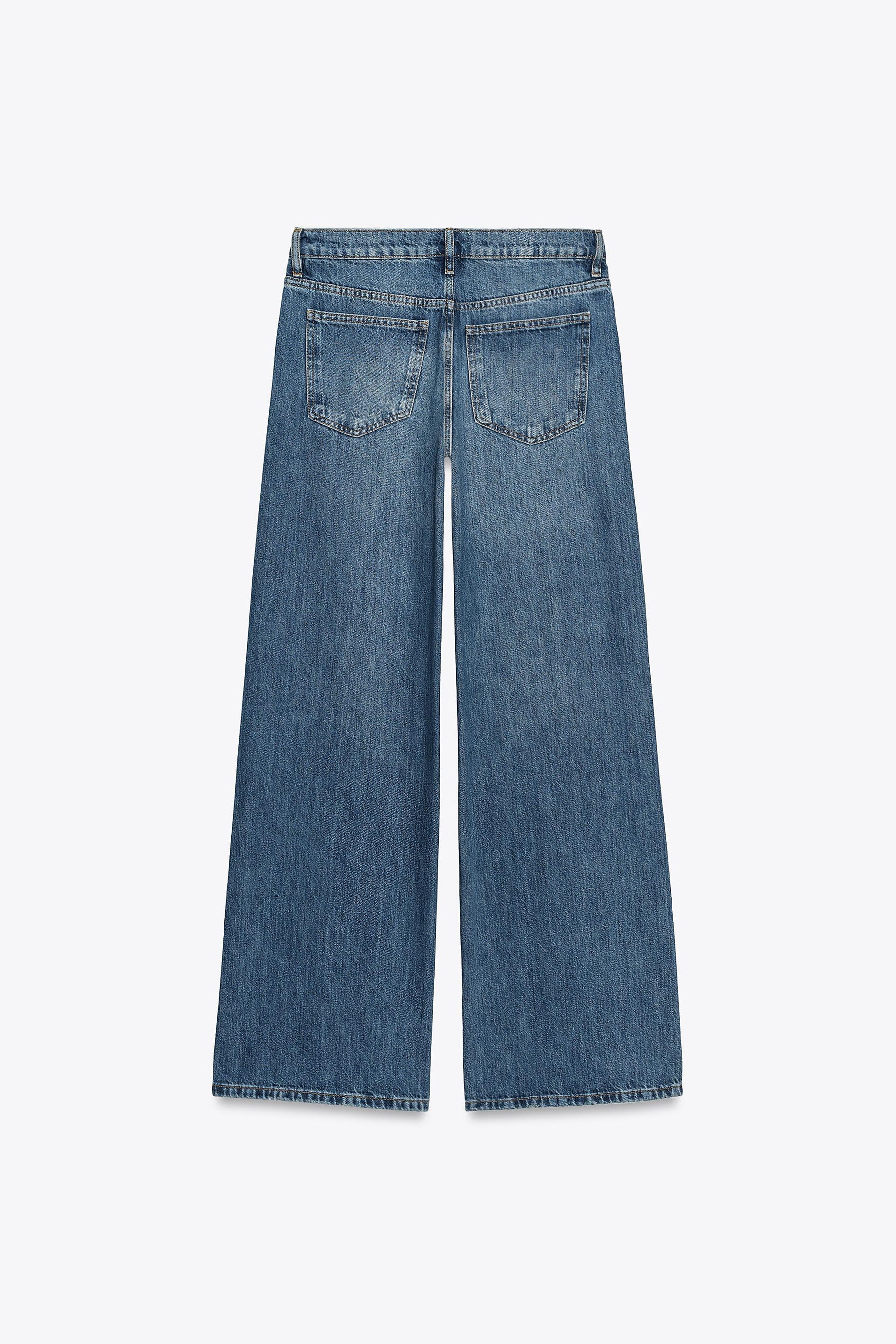 Wide-Leg Low-Rise Jeans