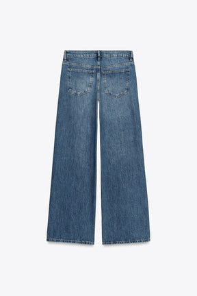 Wide-Leg Low-Rise Jeans