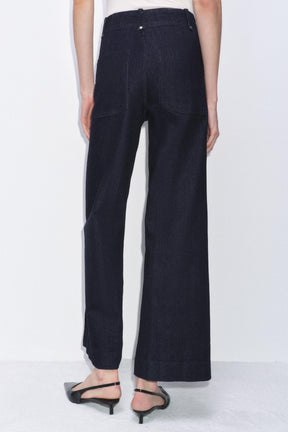 Wide-Leg High-Waist Jeans