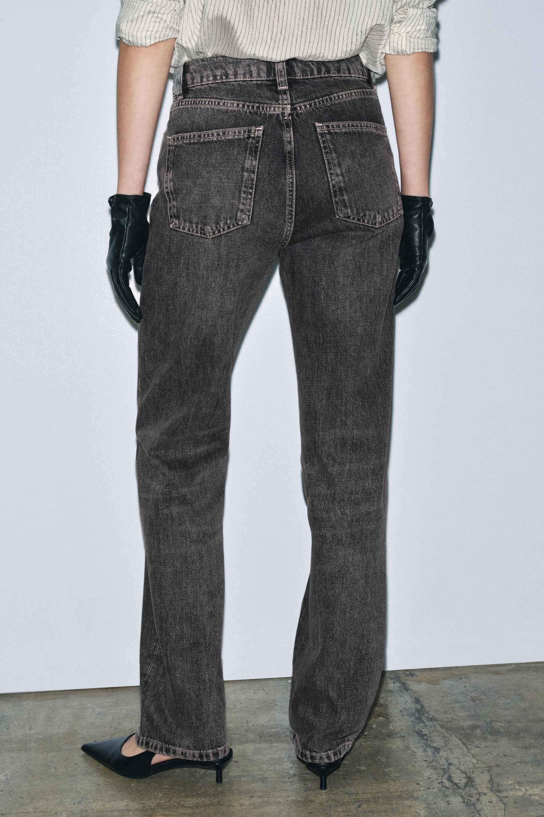 High-Waist Straight Jeans