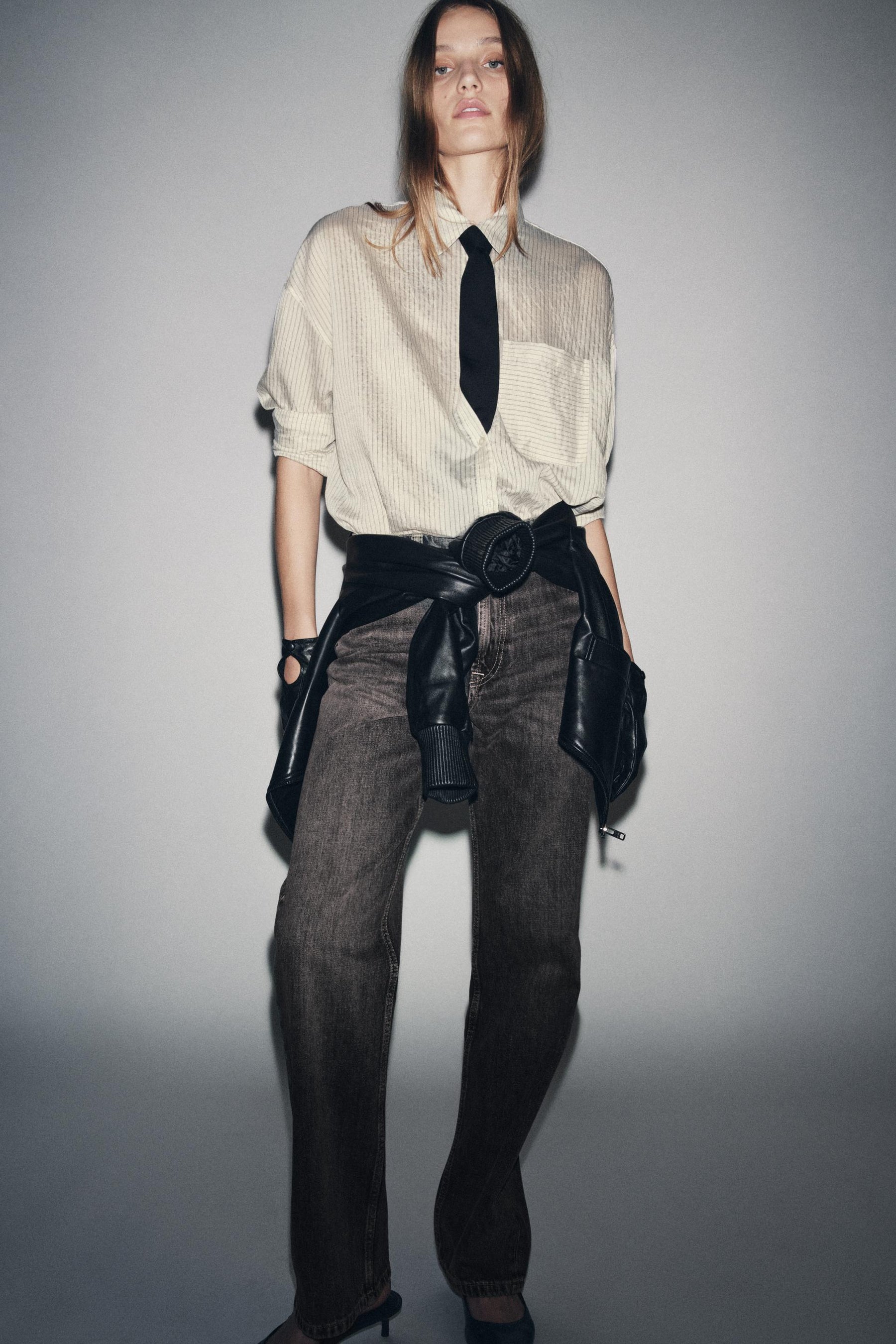 High-Waist Straight Jeans