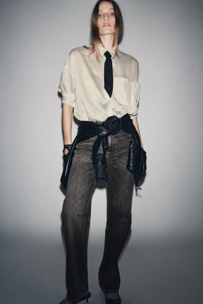 High-Waist Straight Jeans