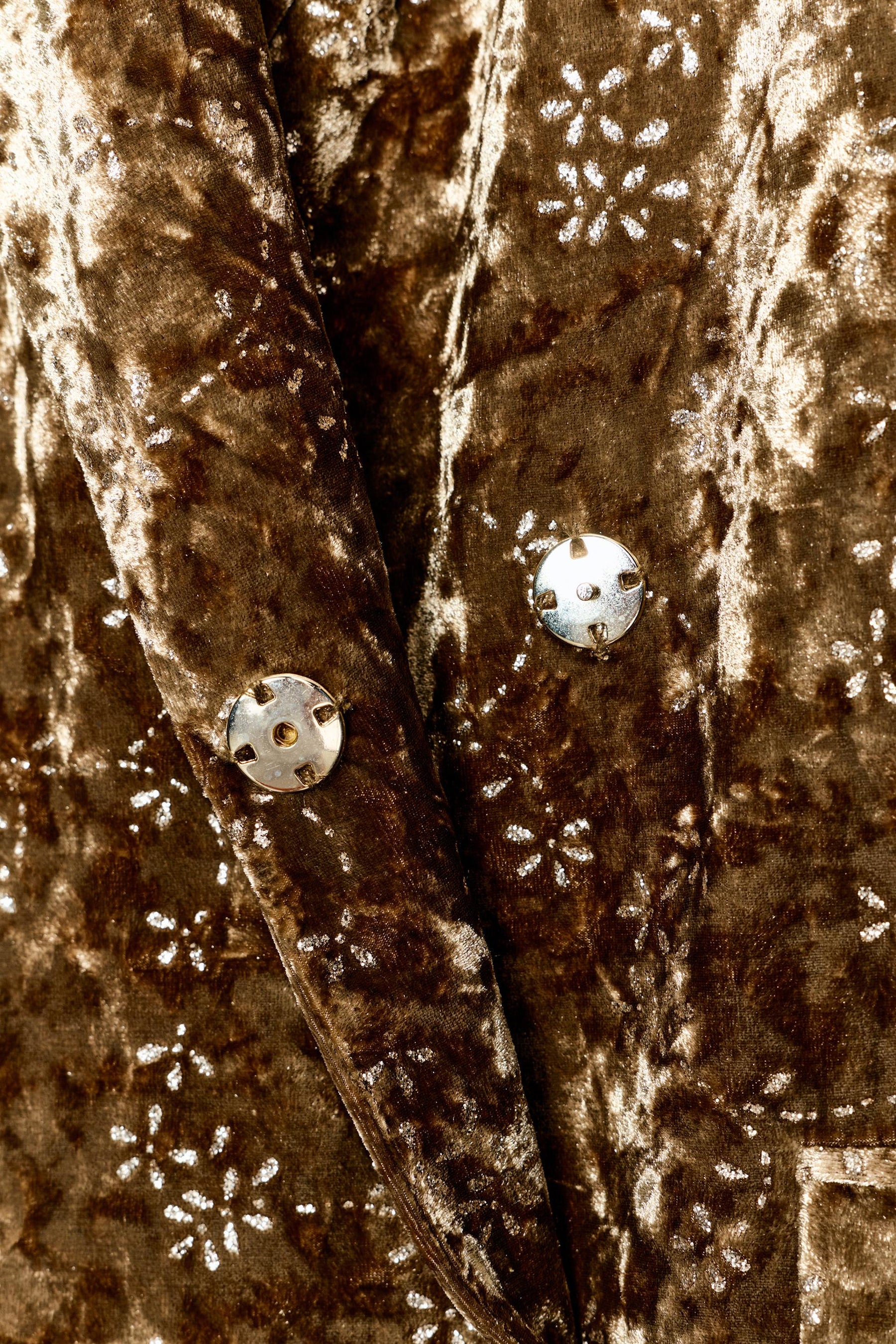 Velvet Metallic-Thread Blazer