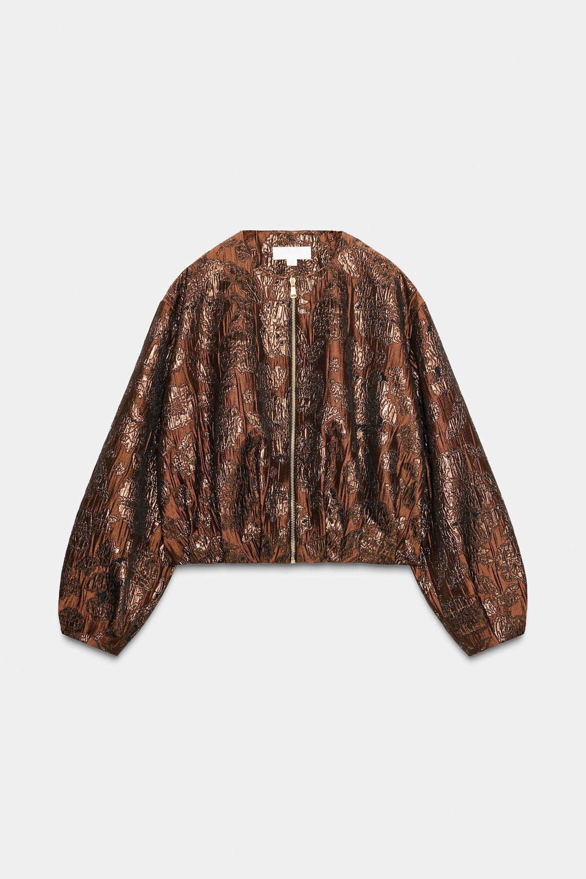 SHINY JACQUARD BOMBER