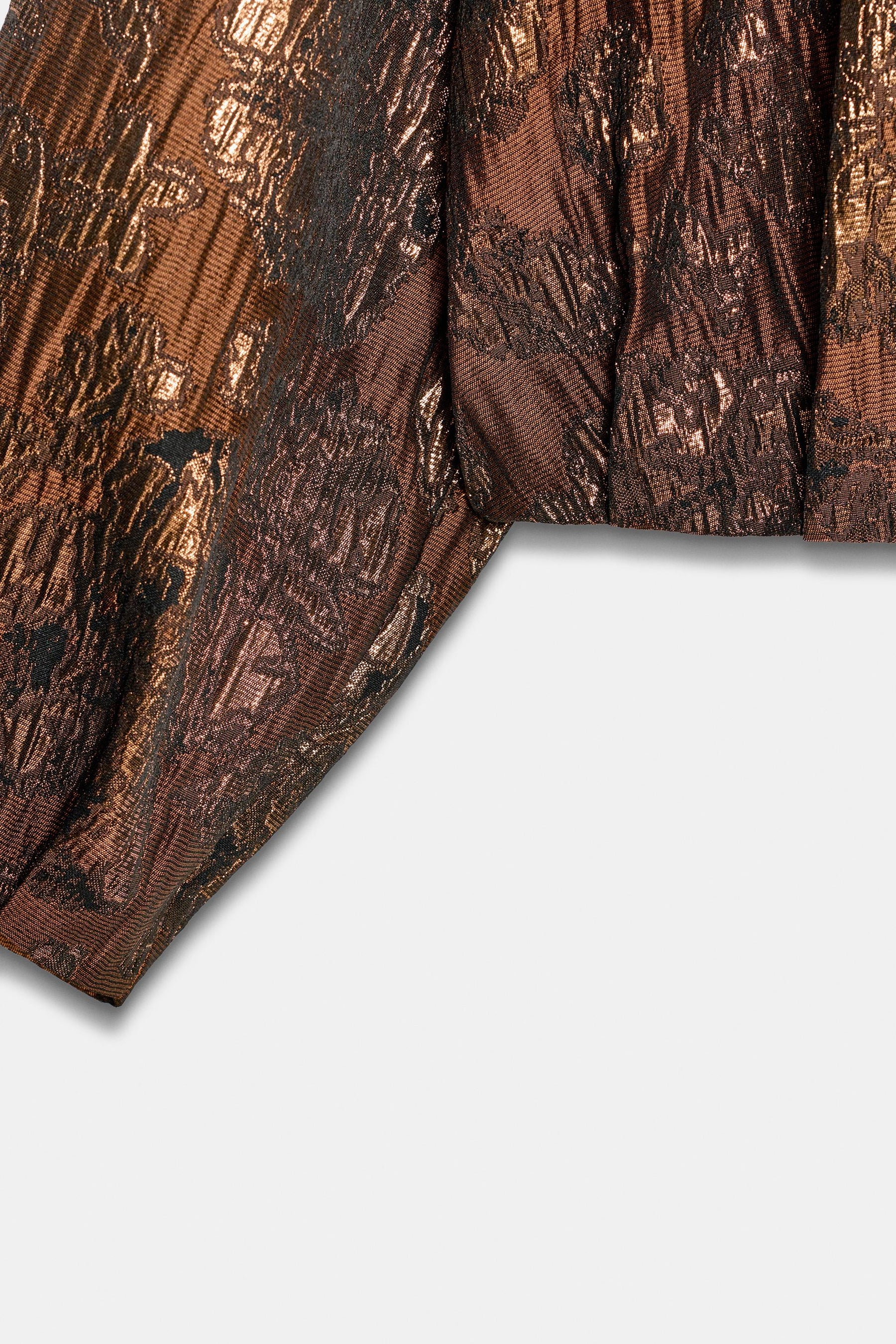 SHINY JACQUARD BOMBER