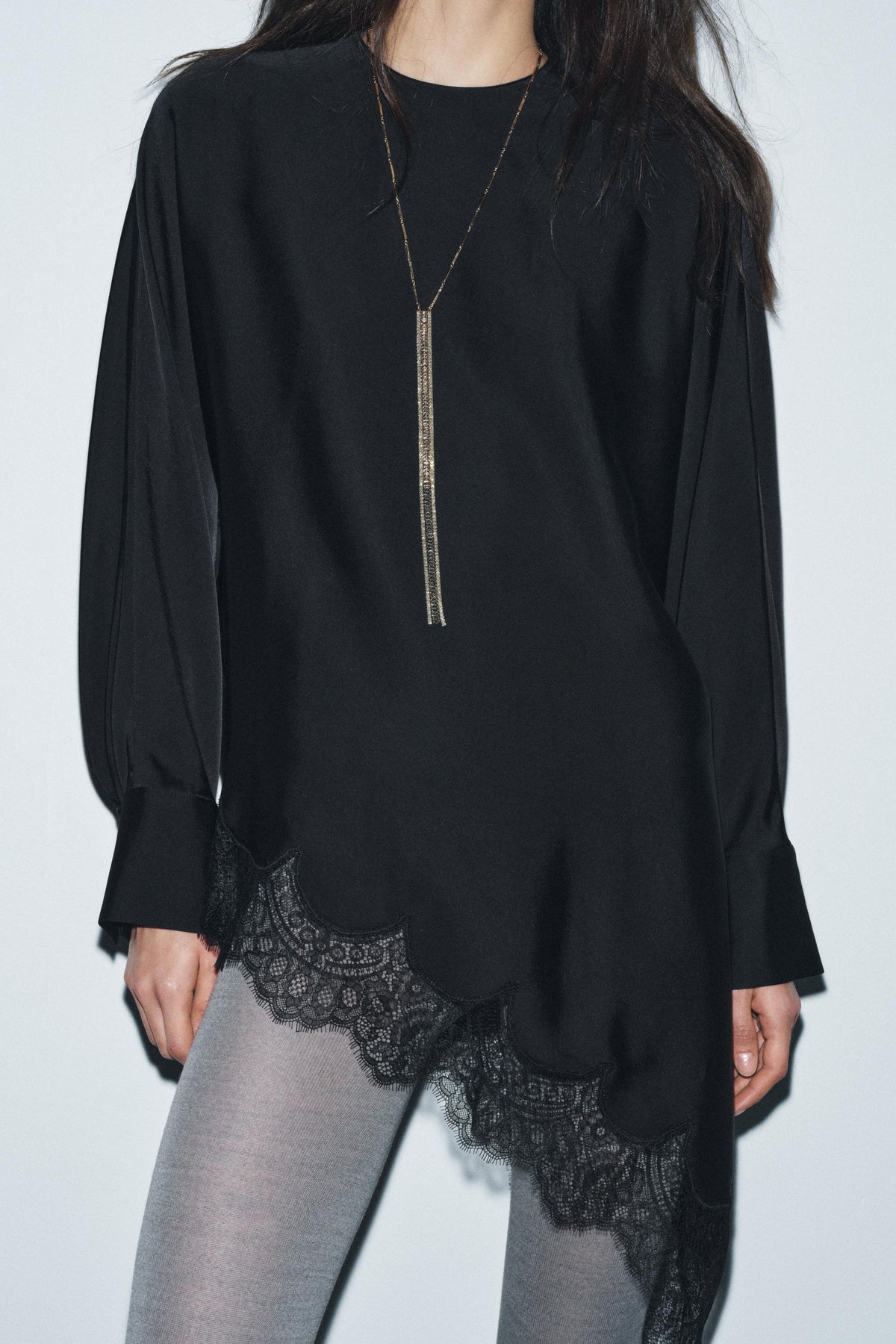Asymmetric Lace Blouse