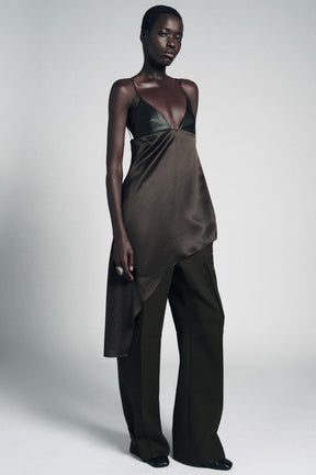 Asymmetric Contrast Fashion Top