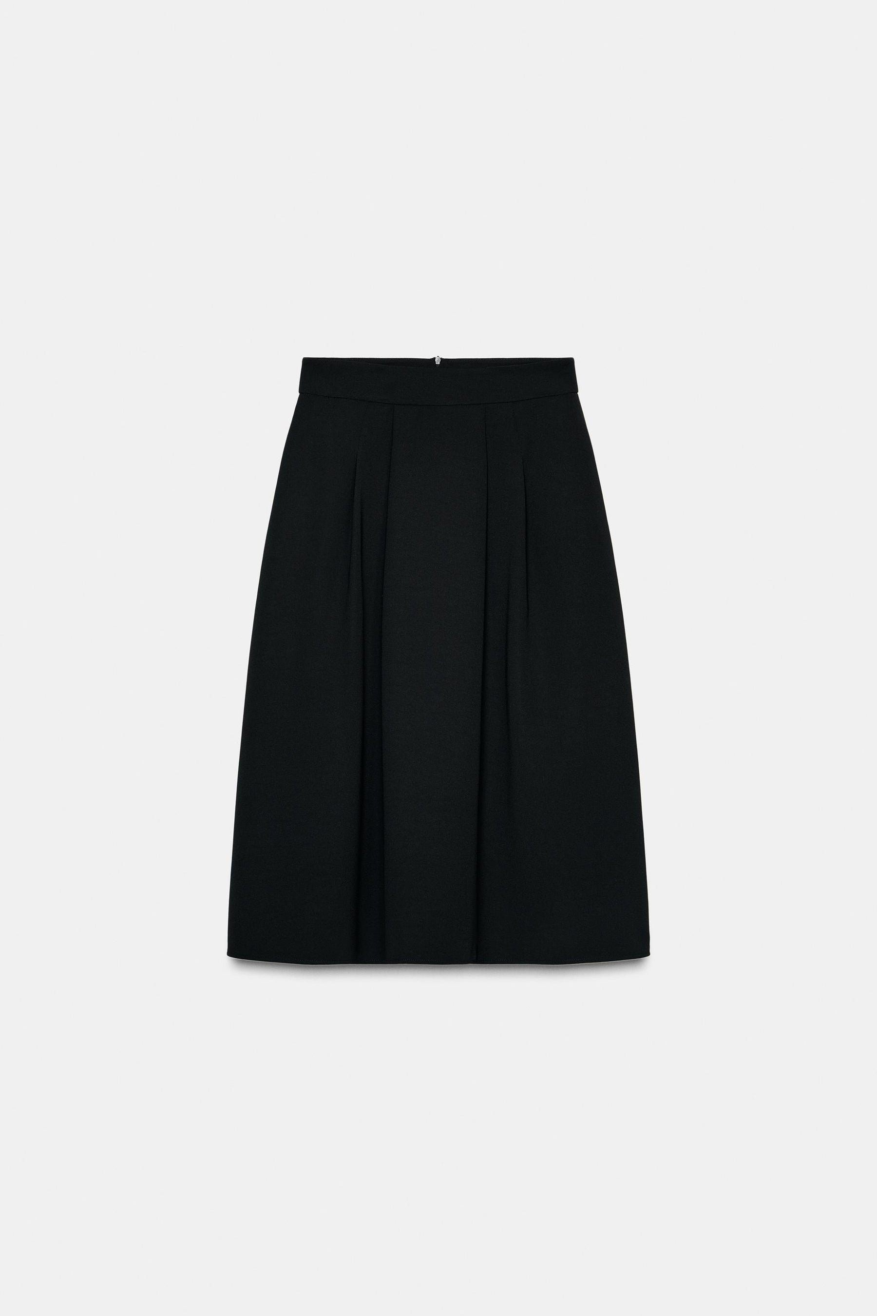Crepe Layered Midi Skirt