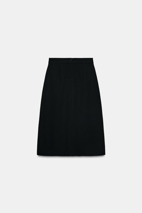 Crepe Layered Midi Skirt