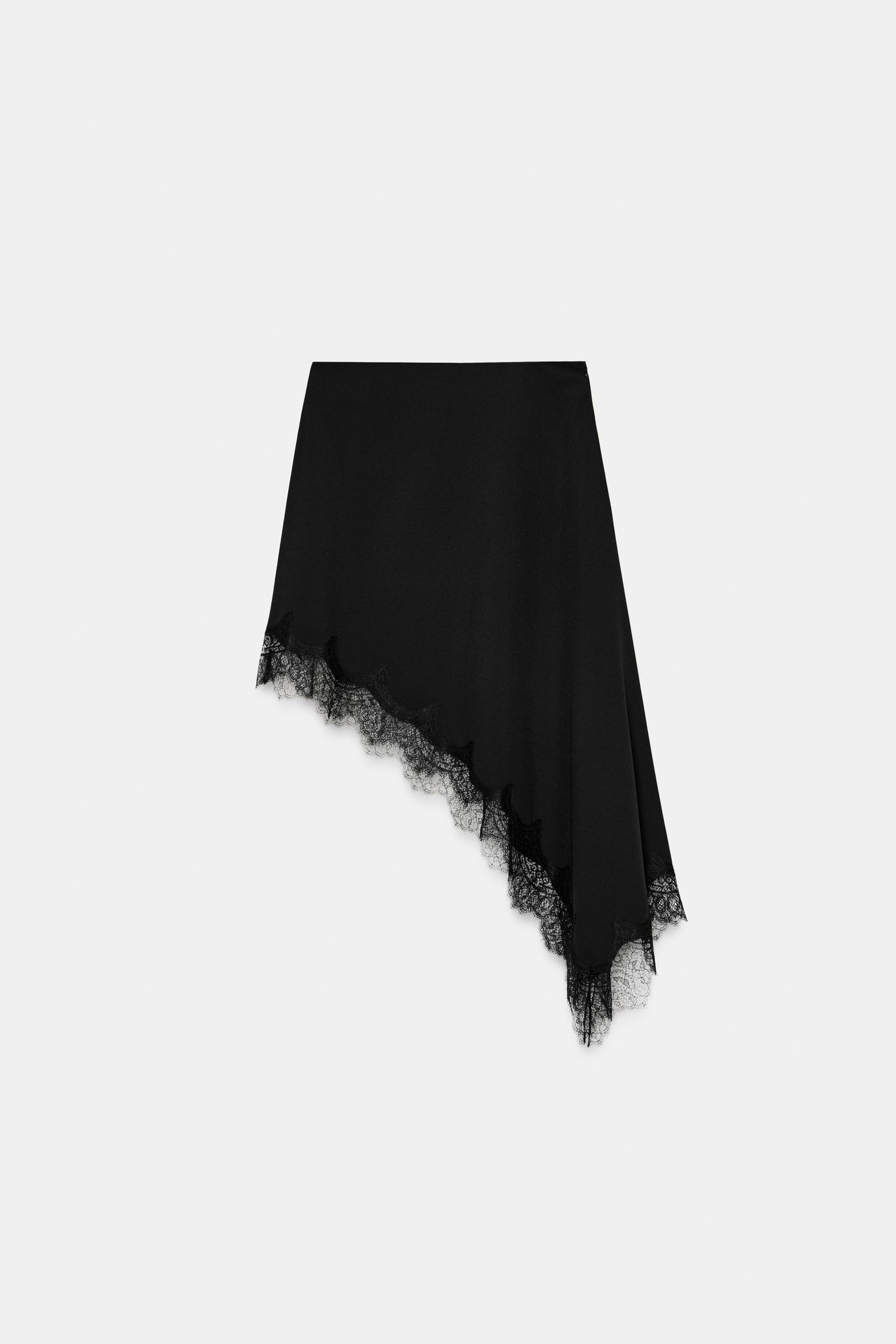 ASYMMETRIC LACE SKIRT