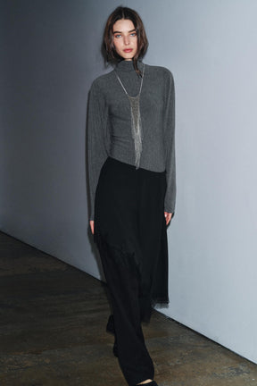 ASYMMETRIC LACE SKIRT