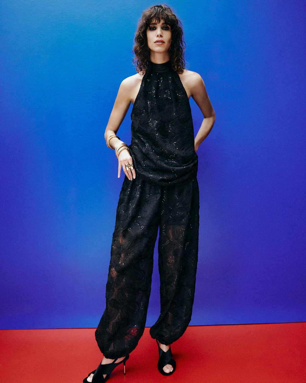 Heeled Crossover Sandals