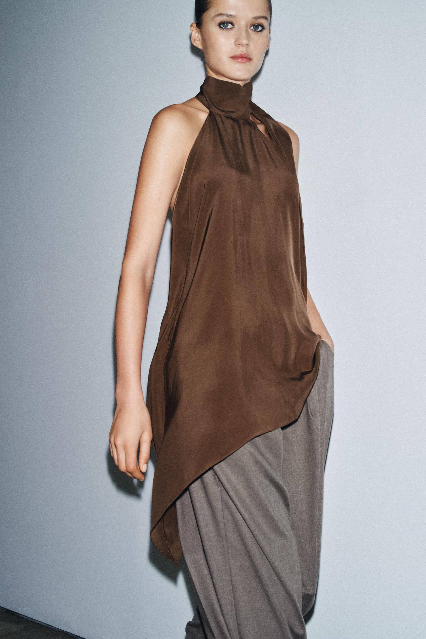 Asymmetric Halter Top