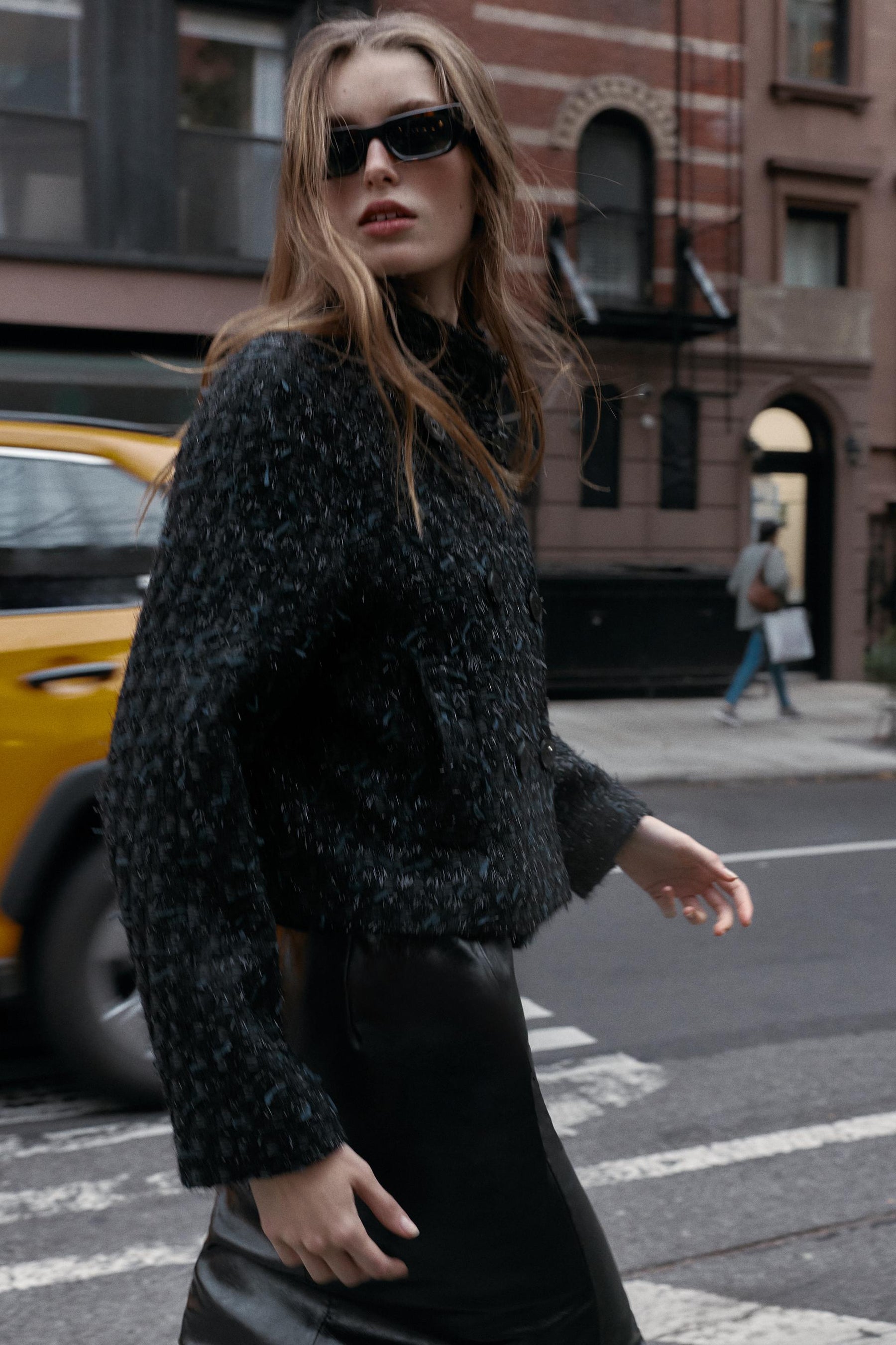 Textured Crossover Jacket