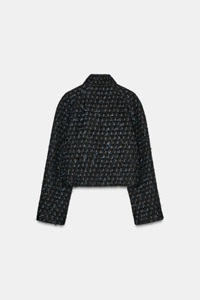 Textured Crossover Jacket