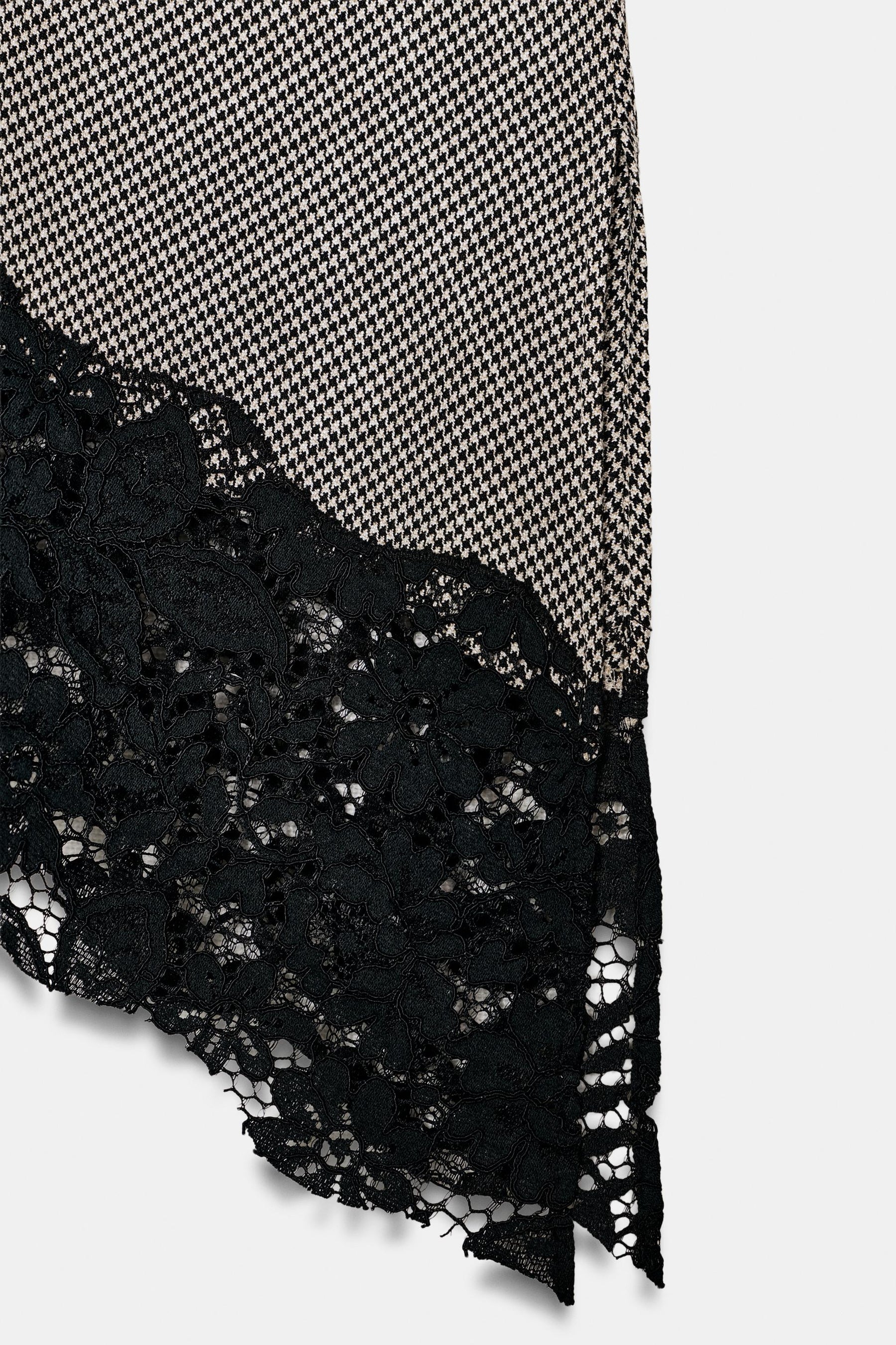 Lace Houndstooth Top