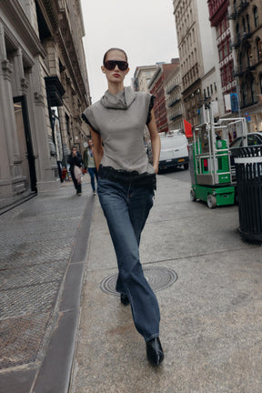 Lace Houndstooth Top