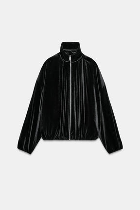 VELVET BOMBER JACKET - Image 8