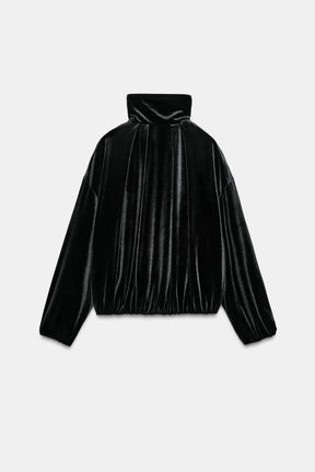 VELVET BOMBER JACKET - Image 9