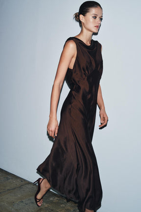 ZW COLLECTION SATIN MIDI DRESS - Image 6
