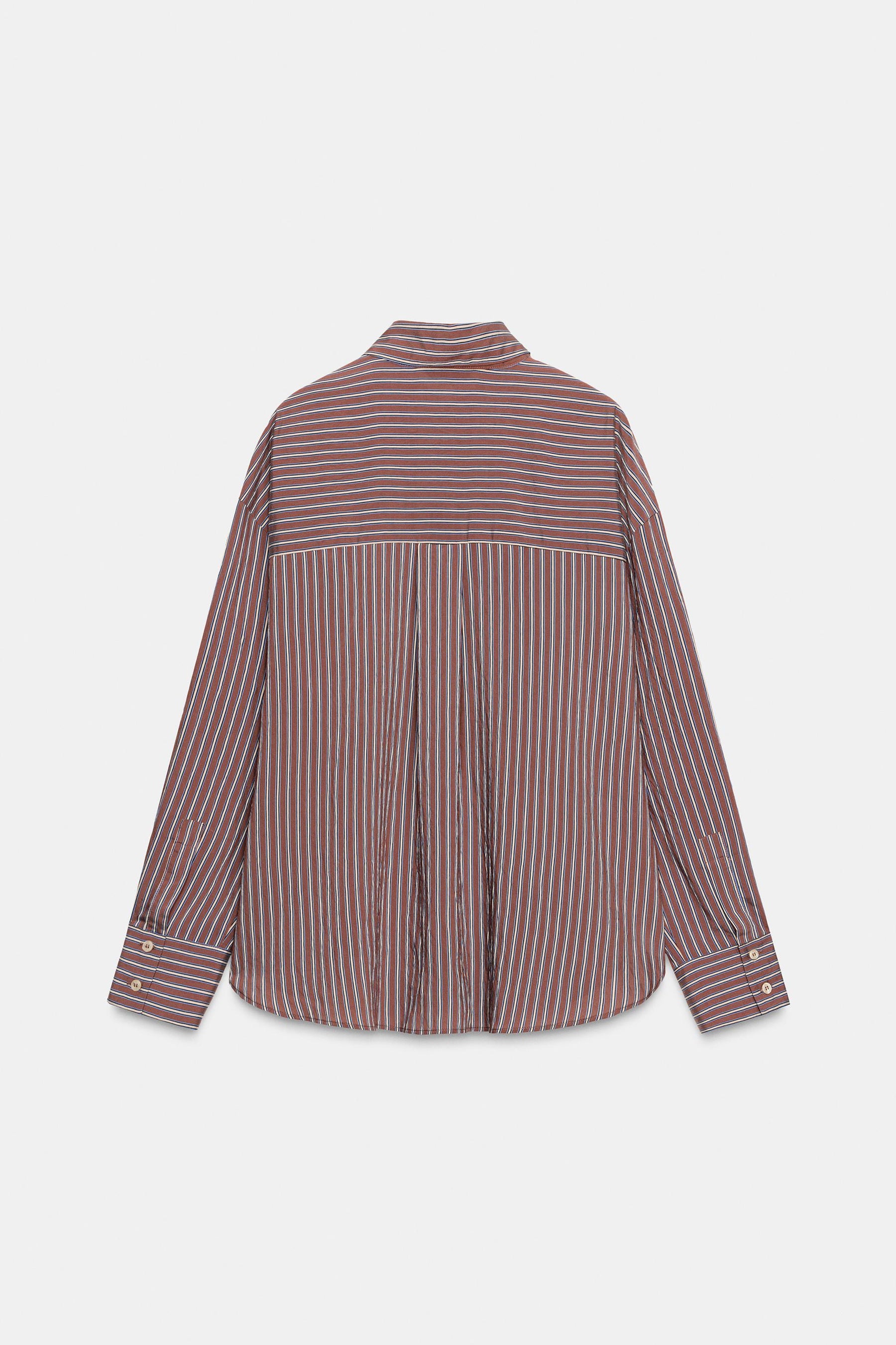 OVERSIZE STRIPED POPLIN SHIRT