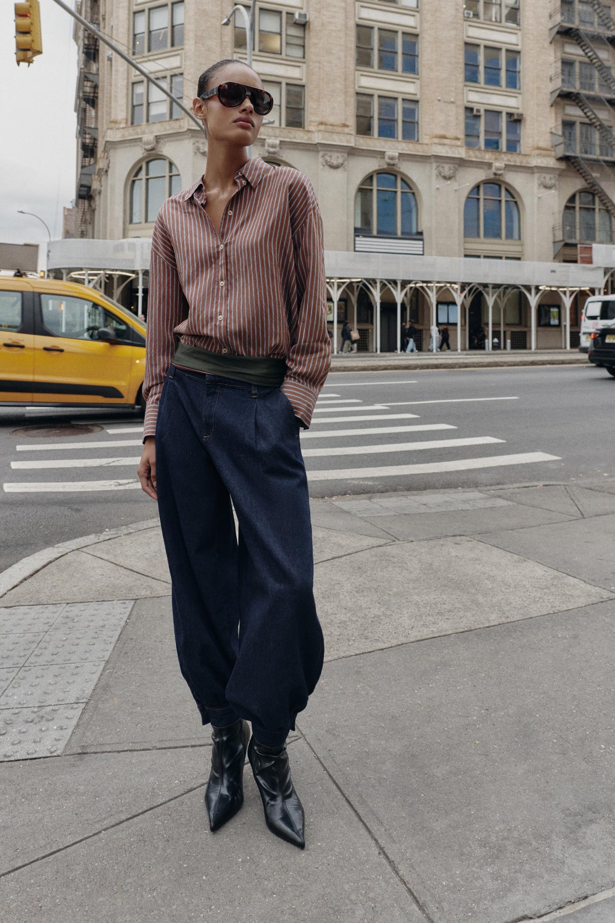 OVERSIZE STRIPED POPLIN SHIRT