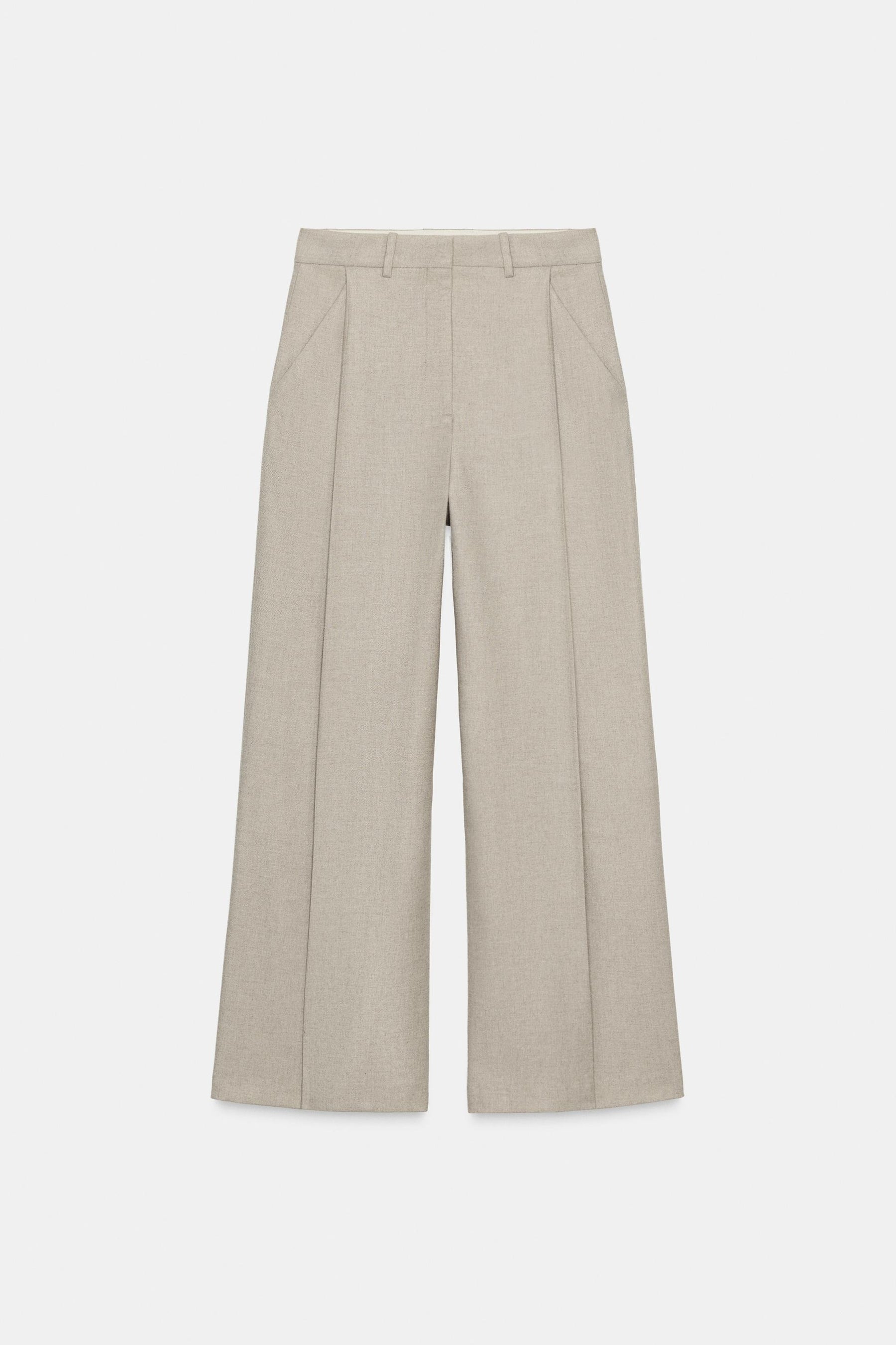 Wool Blend Darts Trousers