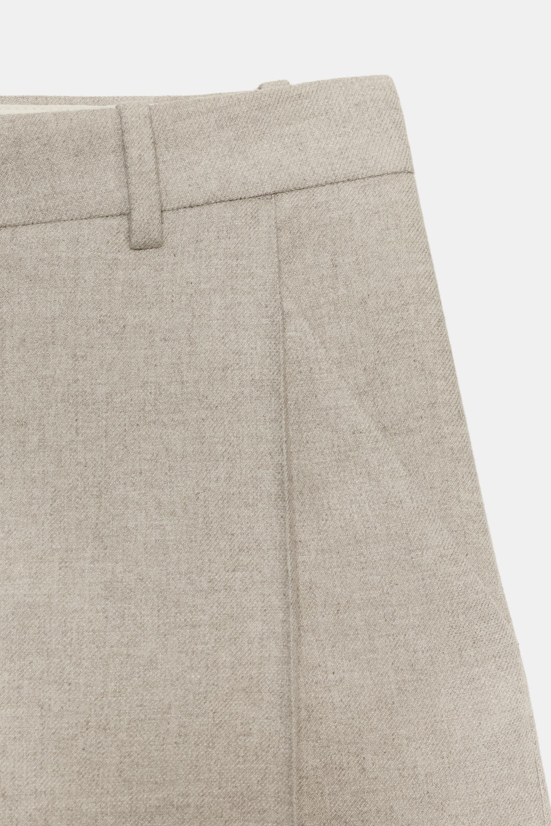 Wool Blend Darts Trousers