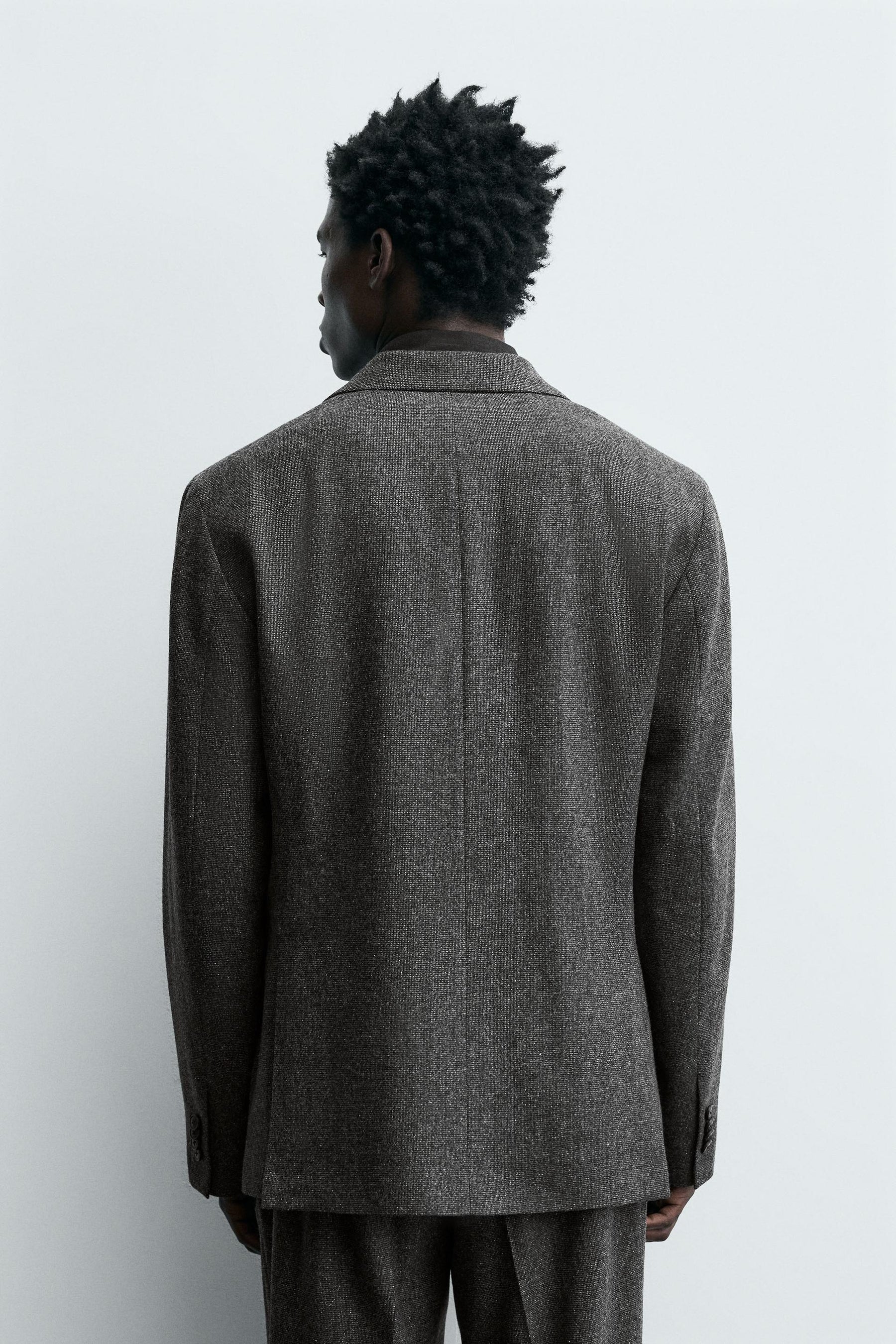 LIMITED EDITION TEXTURED WOOL BLEND SUIT BLAZER - Image 3