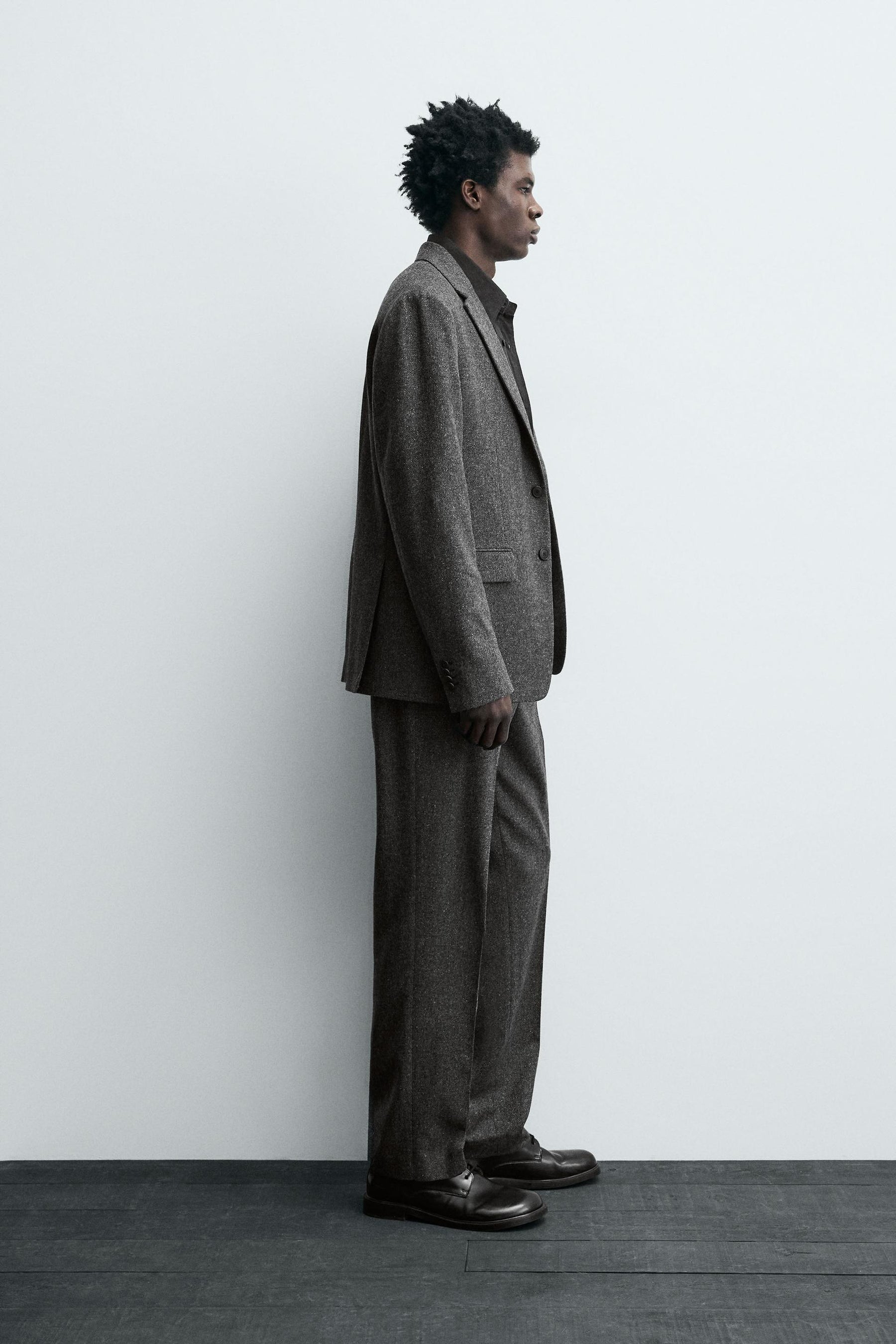 LIMITED EDITION TEXTURED WOOL BLEND SUIT BLAZER - Image 4