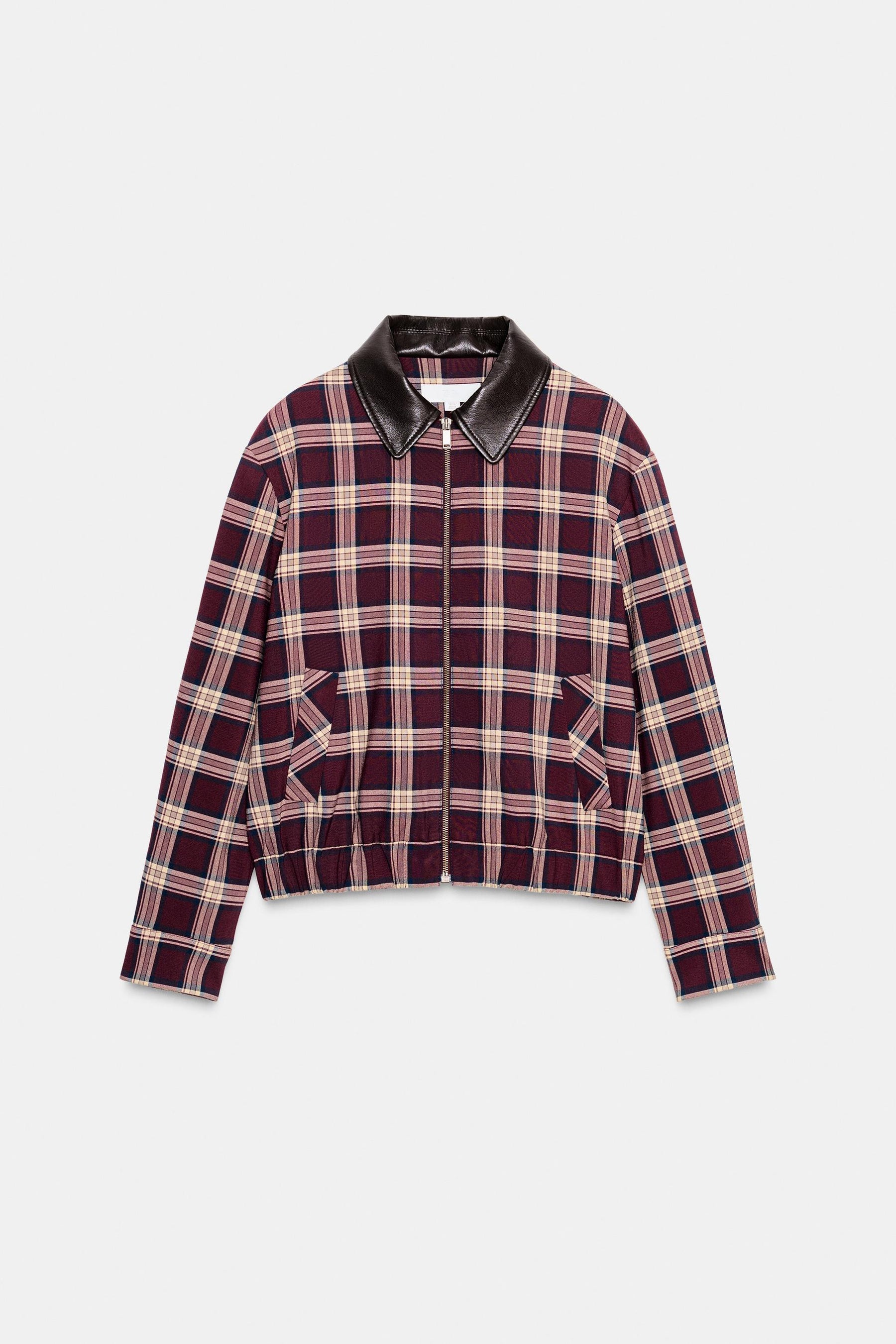 Checked Bomber Jacket