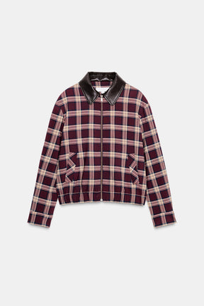 Checked Bomber Jacket