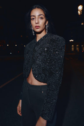 SEQUIN VOLUME SLEEVE JACKET - Image 2