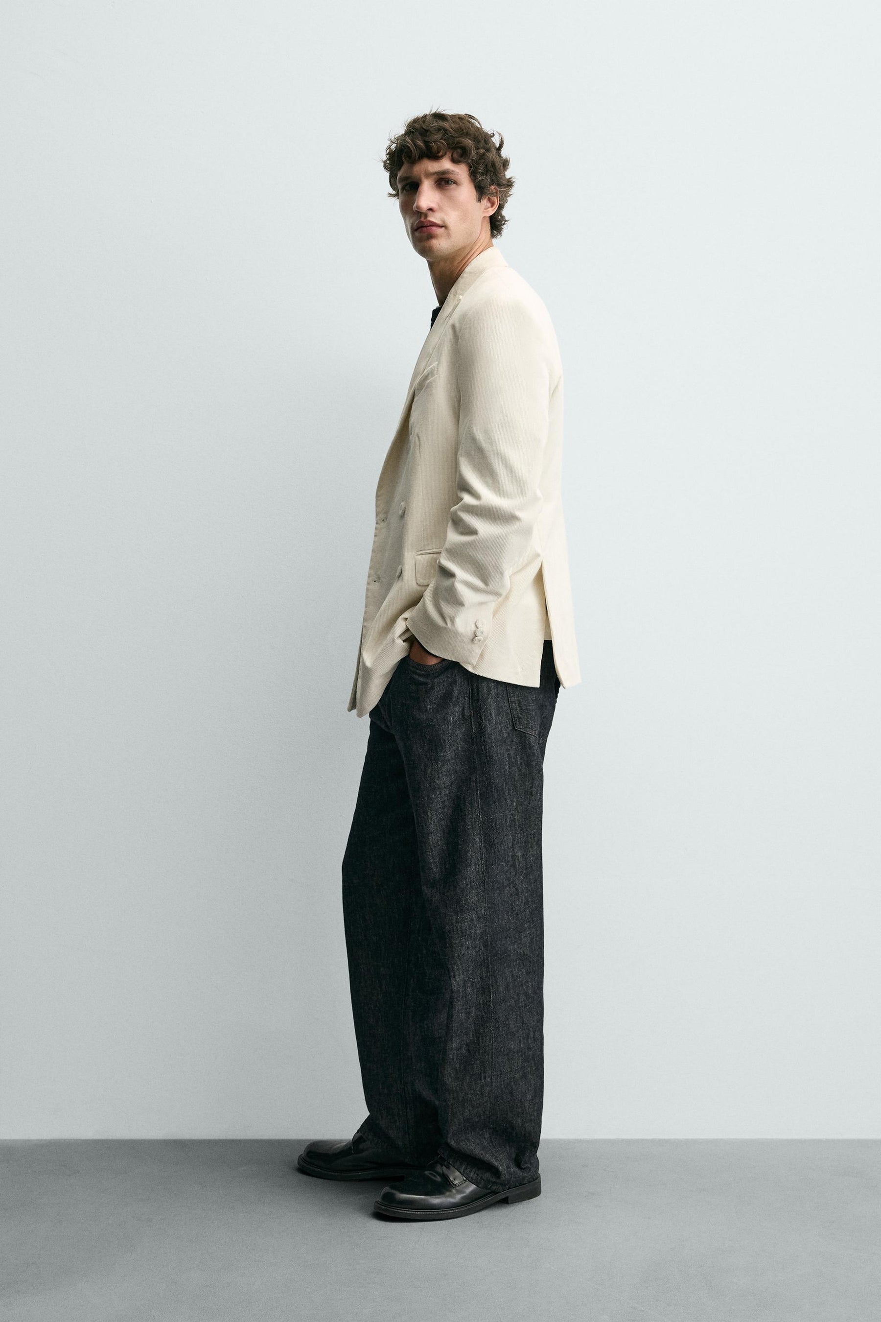 CORDUROY DOUBLE-BREASTED BLAZER - Image 4