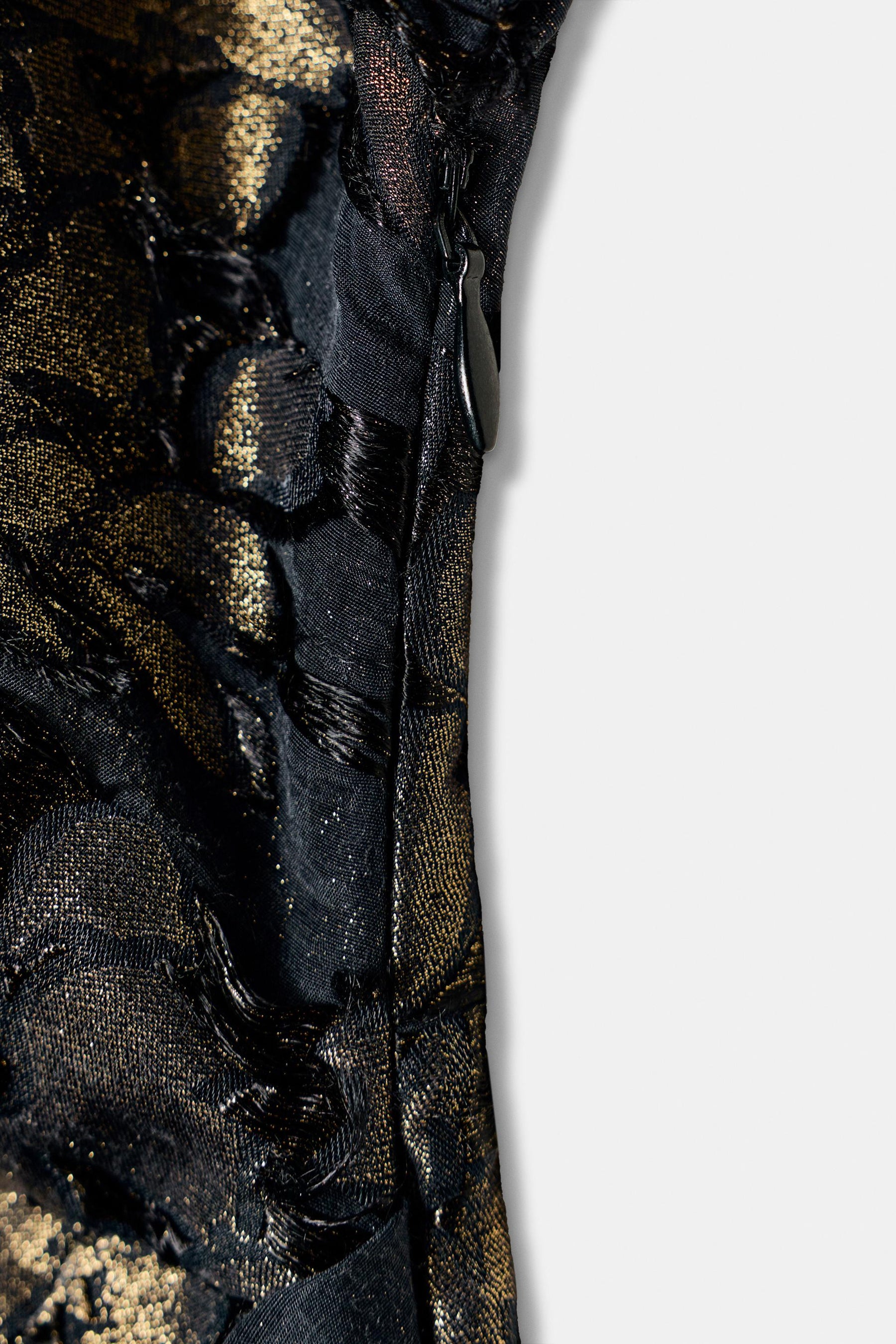 FOIL DRAPED MIDI DRESS - Image 4