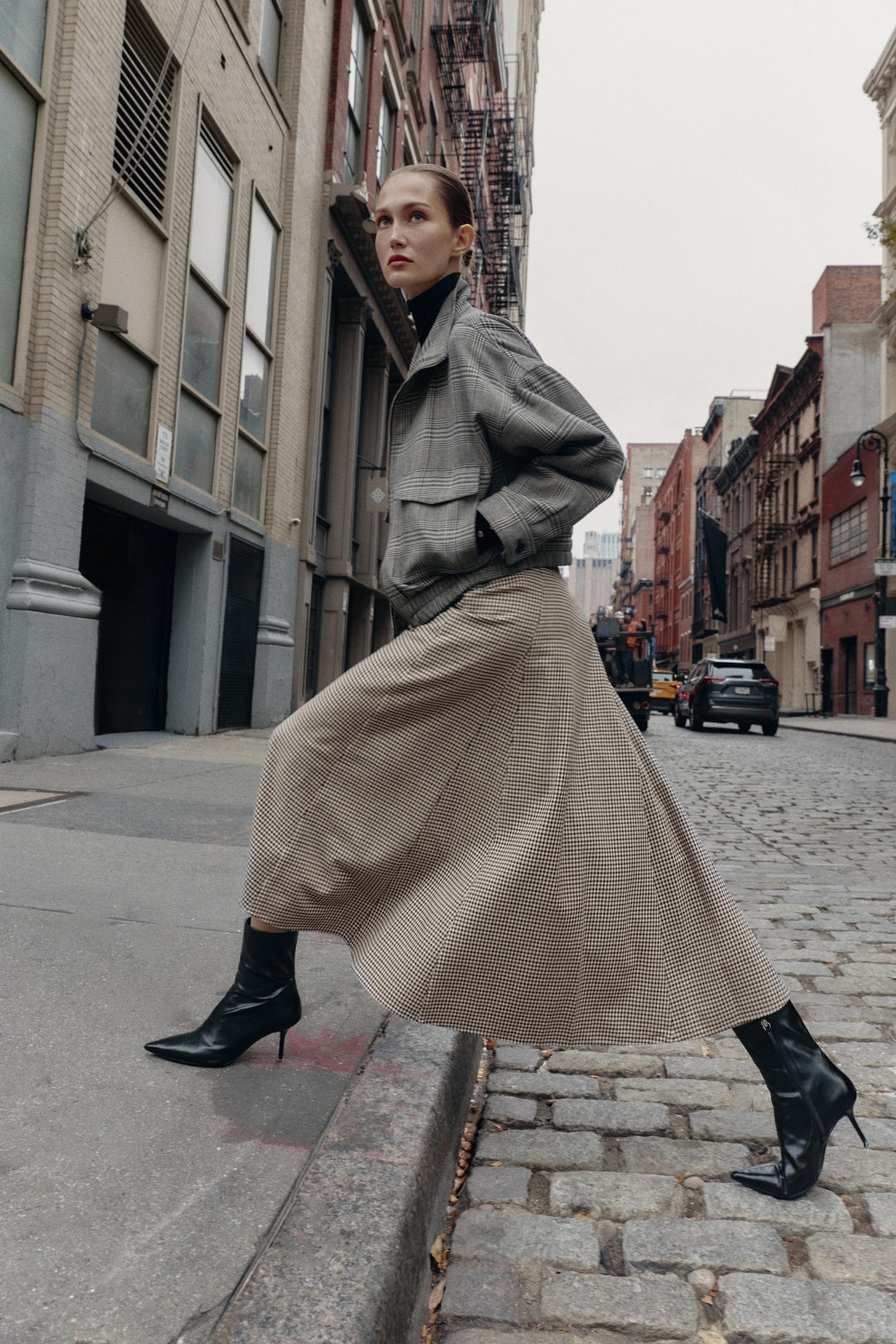 HOUNDSTOOTH BOMBER JACKET - Image 3